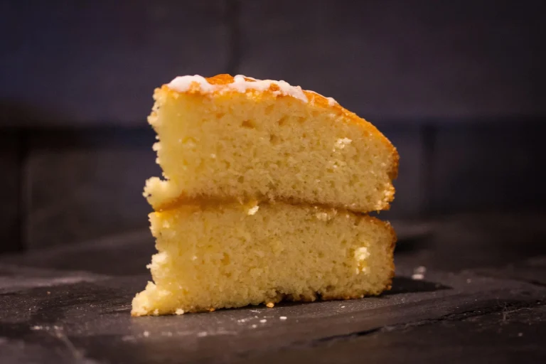 Lemon Drizzle Cake Slice